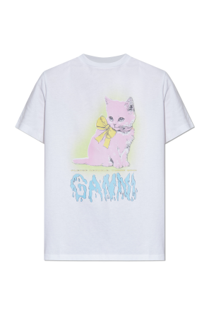 週末限定刺繍TシャツGANNI Ganni T-shirt with colorful print | Women's Clothing | Vitkac